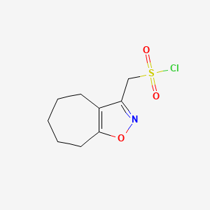 (5,6,7,8-Tetrahydro-4H-cyclohepta[d]isoxazol-3-yl)methanesulfonyl chloride