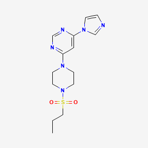 4-(1H-imidazol-1-yl)-6-(4-(propylsulfonyl)piperazin-1-yl)pyrimidine