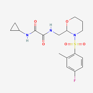 N1-cyclopropyl-N2-((3-((4-fluoro-2-methylphenyl)sulfonyl)-1,3-oxazinan-2-yl)methyl)oxalamide