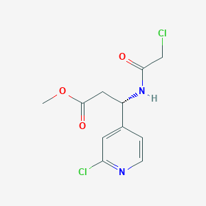 Methyl (3S)-3-[(2-chloroacetyl)amino]-3-(2-chloropyridin-4-yl)propanoate