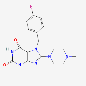 7-(4-fluorobenzyl)-3-methyl-8-(4-methylpiperazin-1-yl)-1H-purine-2,6(3H,7H)-dione