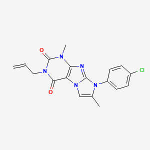 B2411805 3-allyl-8-(4-chlorophenyl)-1,7-dimethyl-1H-imidazo[2,1-f]purine-2,4(3H,8H)-dione CAS No. 887467-11-0