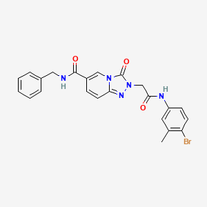 molecular formula C23H20BrN5O3 B2411887 N-benzyl-2-{[(4-bromo-3-methylphenyl)carbamoyl]methyl}-3-oxo-2H,3H-[1,2,4]triazolo[4,3-a]pyridine-6-carboxamide CAS No. 1251612-65-3