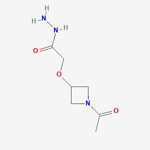 molecular formula C7H13N3O3 B2411909 2-[(1-Acetylazetidin-3-yl)oxy]acetohydrazide CAS No. 1989672-29-8
