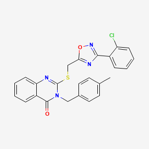 2-(((3-(2-chlorophenyl)-1,2,4-oxadiazol-5-yl)methyl)thio)-3-(4-methylbenzyl)quinazolin-4(3H)-one
