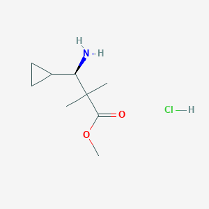 Methyl (3R)-3-amino-3-cyclopropyl-2,2-dimethylpropanoate;hydrochloride