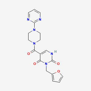 3-(furan-2-ylmethyl)-5-(4-(pyrimidin-2-yl)piperazine-1-carbonyl)pyrimidine-2,4(1H,3H)-dione