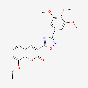 8-ethoxy-3-(3-(3,4,5-trimethoxyphenyl)-1,2,4-oxadiazol-5-yl)-2H-chromen-2-one