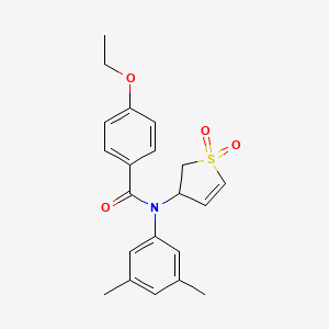 molecular formula C21H23NO4S B2411965 N-(3,5-dimethylphenyl)-N-(1,1-dioxido-2,3-dihydrothiophen-3-yl)-4-ethoxybenzamide CAS No. 863446-06-4