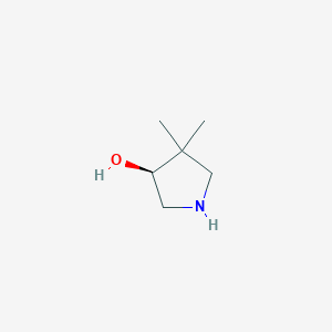 molecular formula C6H13NO B2411977 (3S)-4,4-dimethylpyrrolidin-3-ol CAS No. 218602-27-8