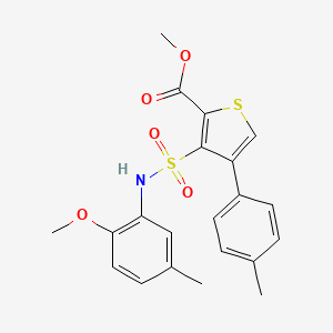Methyl 3-[(2-methoxy-5-methylphenyl)sulfamoyl]-4-(4-methylphenyl)thiophene-2-carboxylate