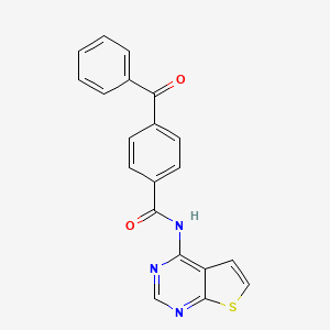 molecular formula C20H13N3O2S B2412002 4-benzoyl-N-(thieno[2,3-d]pyrimidin-4-yl)benzamide CAS No. 899963-41-8