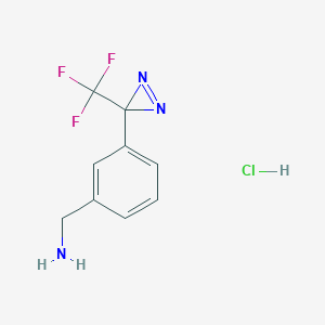 molecular formula C9H9ClF3N3 B2412008 (3-(3-(Trifluoromethyl)-3H-diazirin-3-yl)phenyl)methanamine hydrochloride CAS No. 2031260-46-3