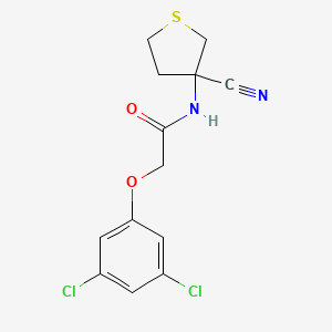 molecular formula C13H12Cl2N2O2S B2412021 N-(3-Cyanothiolan-3-YL)-2-(3,5-dichlorophenoxy)acetamide CAS No. 1385424-89-4