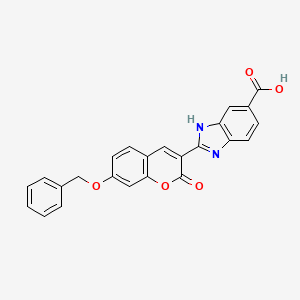 molecular formula C24H16N2O5 B2412030 2-[7-(benzyloxy)-2-oxo-2H-chromen-3-yl]-1H-1,3-benzodiazole-6-carboxylic acid CAS No. 896370-57-3