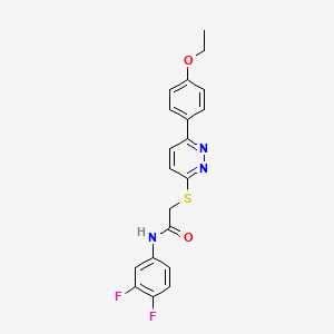 molecular formula C20H17F2N3O2S B2412047 N-(3,4-difluorophenyl)-2-{[6-(4-ethoxyphenyl)pyridazin-3-yl]sulfanyl}acetamide CAS No. 896054-63-0