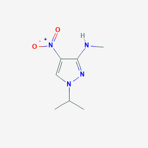 molecular formula C7H12N4O2 B2412224 N-methyl-4-nitro-1-(propan-2-yl)-1H-pyrazol-3-amine CAS No. 1429419-36-2