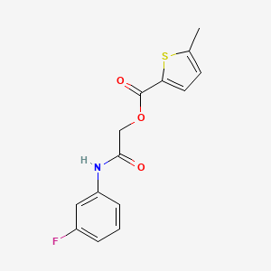 B2412230 [2-(3-Fluoroanilino)-2-oxoethyl] 5-methylthiophene-2-carboxylate CAS No. 1001787-13-8