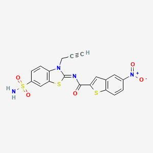(Z)-5-nitro-N-(3-(prop-2-yn-1-yl)-6-sulfamoylbenzo[d]thiazol-2(3H)-ylidene)benzo[b]thiophene-2-carboxamide