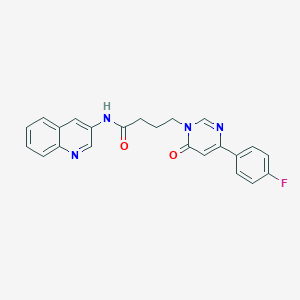 4-(4-(4-fluorophenyl)-6-oxopyrimidin-1(6H)-yl)-N-(quinolin-3-yl)butanamide