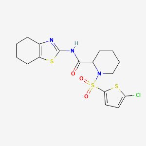 1-((5-chlorothiophen-2-yl)sulfonyl)-N-(4,5,6,7-tetrahydrobenzo[d]thiazol-2-yl)piperidine-2-carboxamide