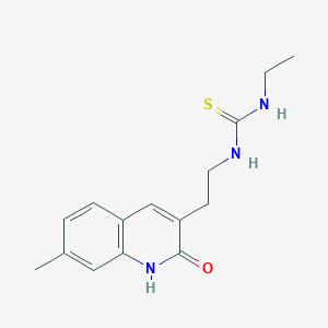1-ethyl-3-[2-(7-methyl-2-oxo-1H-quinolin-3-yl)ethyl]thiourea