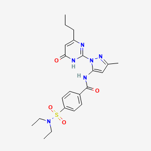 4-[(diethylamino)sulfonyl]-N-[3-methyl-1-(6-oxo-4-propyl-1,6-dihydropyrimidin-2-yl)-1H-pyrazol-5-yl]benzamide