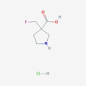 3-(Fluoromethyl)pyrrolidine-3-carboxylic acid;hydrochloride