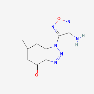 molecular formula C10H12N6O2 B2412269 1-(4-Amino-1,2,5-oxadiazol-3-yl)-6,6-dimethyl-1,5,6,7-tetrahydro-4H-benzo[d][1,2,3]triazol-4-one CAS No. 890096-13-6