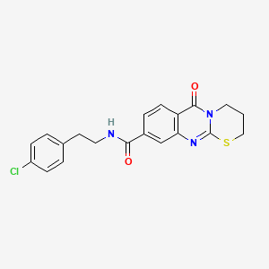 N-(4-chlorophenethyl)-6-oxo-2,3,4,6-tetrahydro-[1,3]thiazino[2,3-b]quinazoline-9-carboxamide