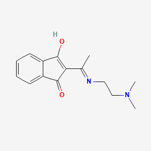 molecular formula C15H18N2O2 B2412280 2-(((2-(Dimethylamino)ethyl)amino)ethylidene)indane-1,3-dione CAS No. 1023529-19-2
