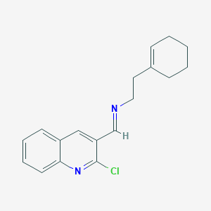 1-(2-chloroquinolin-3-yl)-N-[2-(cyclohexen-1-yl)ethyl]methanimine