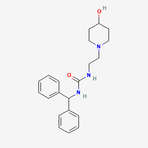 1-Benzhydryl-3-(2-(4-hydroxypiperidin-1-yl)ethyl)urea