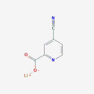 molecular formula C7H3LiN2O2 B2412296 Lithium;4-cyanopyridine-2-carboxylate CAS No. 1400678-88-7