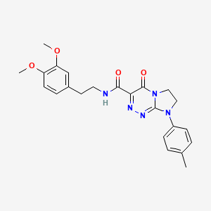 molecular formula C23H25N5O4 B2412301 N-(3,4-dimethoxyphenethyl)-4-oxo-8-(p-tolyl)-4,6,7,8-tetrahydroimidazo[2,1-c][1,2,4]triazine-3-carboxamide CAS No. 946229-89-6
