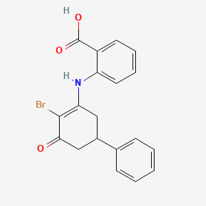 2-((2-Bromo-3-oxo-5-phenylcyclohex-1-enyl)amino)benzoic acid