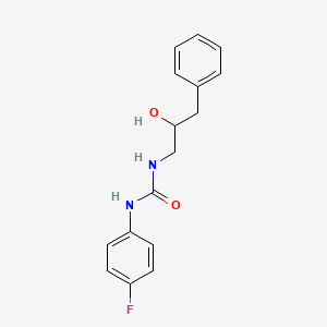 molecular formula C16H17FN2O2 B2412312 1-(4-Fluorophenyl)-3-(2-hydroxy-3-phenylpropyl)urea CAS No. 1351621-62-9