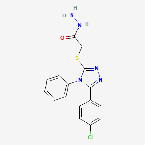 2-{[5-(4-chlorophenyl)-4-phenyl-4H-1,2,4-triazol-3-yl]sulfanyl}acetohydrazide