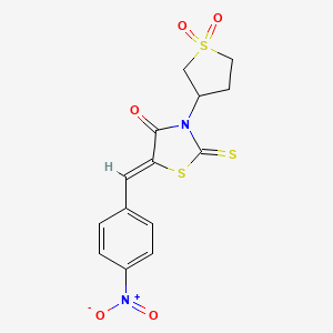 (Z)-3-(1,1-dioxidotetrahydrothiophen-3-yl)-5-(4-nitrobenzylidene)-2-thioxothiazolidin-4-one