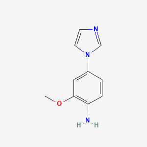 molecular formula C10H11N3O B2412316 4-(1h-Imidazol-1-yl)-2-methoxyaniline CAS No. 1021426-47-0