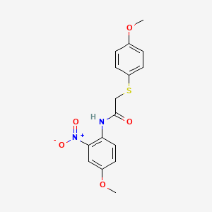 molecular formula C16H16N2O5S B2412317 N-(4-methoxy-2-nitrophenyl)-2-[(4-methoxyphenyl)sulfanyl]acetamide CAS No. 941907-71-7
