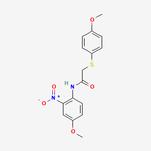 N-(4-methoxy-2-nitrophenyl)-2-(4-methoxyphenyl)sulfanylacetamide