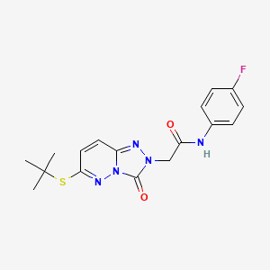 2-[6-(tert-butylthio)-3-oxo[1,2,4]triazolo[4,3-b]pyridazin-2(3H)-yl]-N-(4-fluorophenyl)acetamide