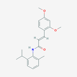 molecular formula C21H25NO3 B2412323 (E)-3-(2,4-dimethoxyphenyl)-N-(2-isopropyl-6-methylphenyl)acrylamide CAS No. 496779-54-5