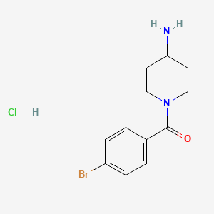 (4-Aminopiperidin-1-yl)(4-bromophenyl)methanone hydrochloride