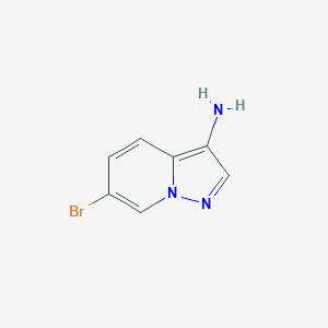 molecular formula C7H6BrN3 B2412335 6-溴吡唑并[1,5-a]吡啶-3-胺 CAS No. 1540218-01-6