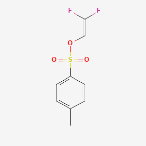 molecular formula C9H8F2O3S B2412339 2,2-Difluoroethenyl 4-methylbenzene-1-sulfonate CAS No. 185739-14-4