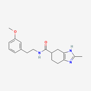 molecular formula C18H23N3O2 B2412342 N-(3-methoxyphenethyl)-2-methyl-4,5,6,7-tetrahydro-1H-benzo[d]imidazole-5-carboxamide CAS No. 2034233-04-8