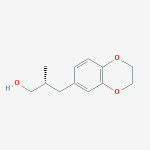 molecular formula C12H16O3 B2412343 (2R)-3-(2,3-Dihydro-1,4-benzodioxin-6-yl)-2-methylpropan-1-ol CAS No. 2248185-12-6