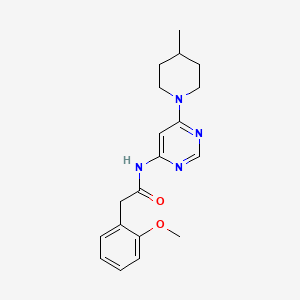 molecular formula C19H24N4O2 B2412345 2-(2-methoxyphenyl)-N-(6-(4-methylpiperidin-1-yl)pyrimidin-4-yl)acetamide CAS No. 1396856-56-6